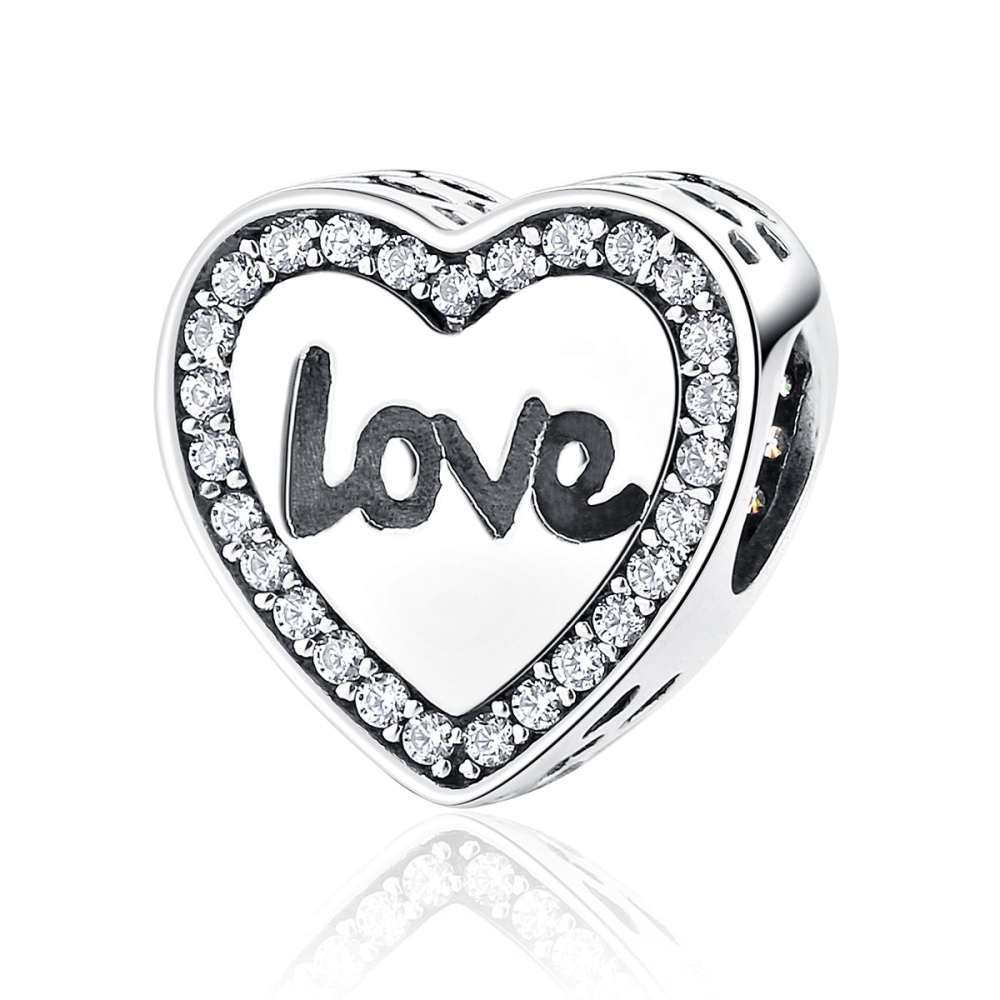 Talisman din argint Love cu zircon